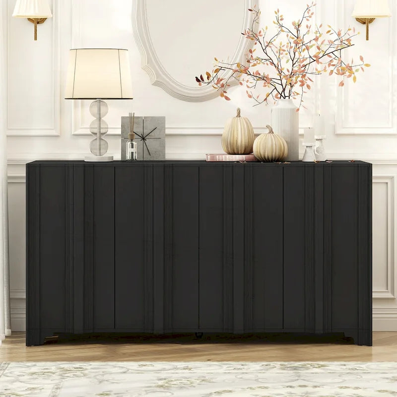Sophisticated 4-Door Sideboard with Intricate Design