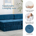 Convertible Sofa Bed,Modern Chenille Upholstered Sleeper Chair