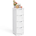 33 Kitchen Pantry Storage Cabinet , Freestanding Wooden Bathroom Storage Cabinet with 4 Drawers for Kitchen and Dining Room