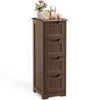 33 Kitchen Pantry Storage Cabinet , Freestanding Wooden Bathroom Storage Cabinet with 4 Drawers for Kitchen and Dining Room