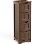33 Kitchen Pantry Storage Cabinet , Freestanding Wooden Bathroom Storage Cabinet with 4 Drawers for Kitchen and Dining Room