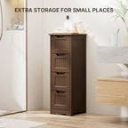 33 Kitchen Pantry Storage Cabinet , Freestanding Wooden Bathroom Storage Cabinet with 4 Drawers for Kitchen and Dining Room
