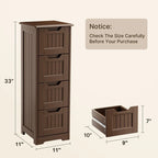 33 Kitchen Pantry Storage Cabinet , Freestanding Wooden Bathroom Storage Cabinet with 4 Drawers for Kitchen and Dining Room