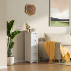 33 Kitchen Pantry Storage Cabinet , Freestanding Wooden Bathroom Storage Cabinet with 4 Drawers for Kitchen and Dining Room