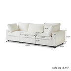 Soft Plush Modular Sectional Sofa Modern Upholstered Living Room Couch