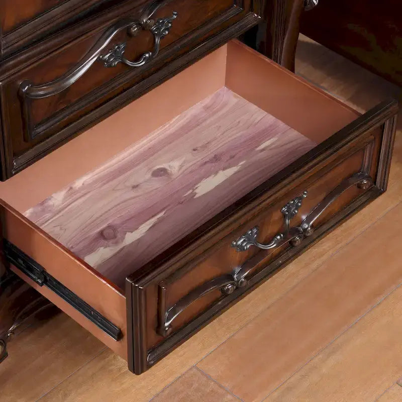 Furniture of America Eugene Traditional 6-Piece Solid Wood Panel Bedroom Set