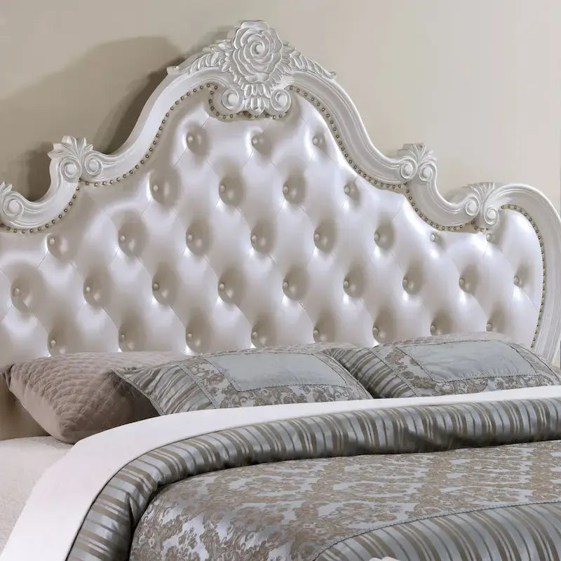 Furniture of America Eugene Traditional 6-Piece Solid Wood Panel Bedroom Set