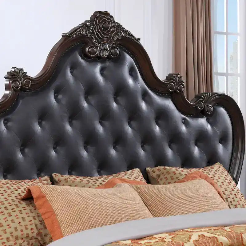 Furniture of America Eugene Traditional 6-Piece Solid Wood Panel Bedroom Set