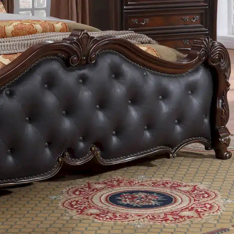 Furniture of America Eugene Traditional 6-Piece Solid Wood Panel Bedroom Set