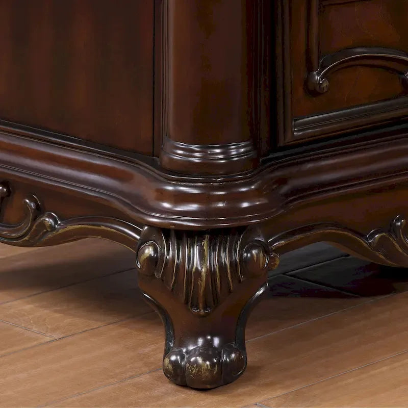 Furniture of America Eugene Traditional 6-Piece Solid Wood Panel Bedroom Set