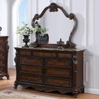 Furniture of America Eugene Traditional 6-Piece Solid Wood Panel Bedroom Set