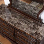 Furniture of America Eugene Traditional 6-Piece Solid Wood Panel Bedroom Set