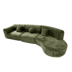 Christopher Knight Home- Buker Curved Polyester Sectional Sofa