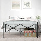 Gymax Full/Queen Size Metal Platform Bed Frame w/ Headboard Mattress