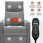 360 Swivel Rocker Recliner Chair with Massage and Lumbar Heating