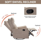 360 Swivel Rocker Recliner Chair with Massage and Lumbar Heating
