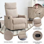 360 Swivel Rocker Recliner Chair with Massage and Lumbar Heating