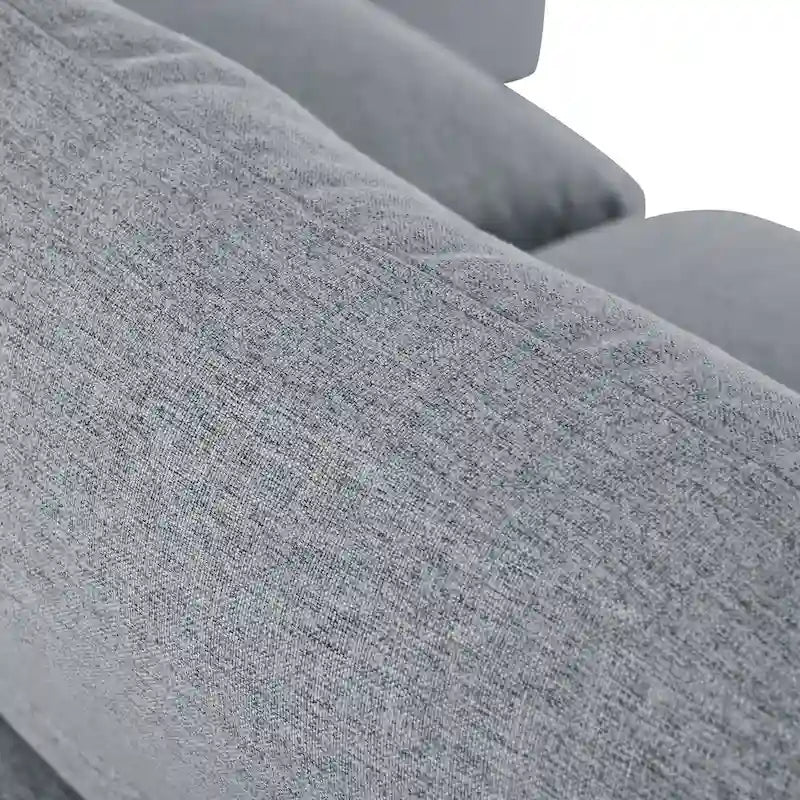 134.40 Modern U-Shaped 6 Seater Sectional Sofa with 2 Large Chaises, Removable Ottomans and Soft Cushions