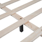 Velvet Upholstered Platform Bed Frame with LED Light & Biscuit Headboard