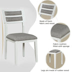 6-Piece Wooden Dining Table Set with 4 Chairs & Bench