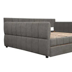Queen Size Upholstered Daybed with 2 Storage Drawers, Modern Daybed Frame Sofa Bed with USB Port and Armrest