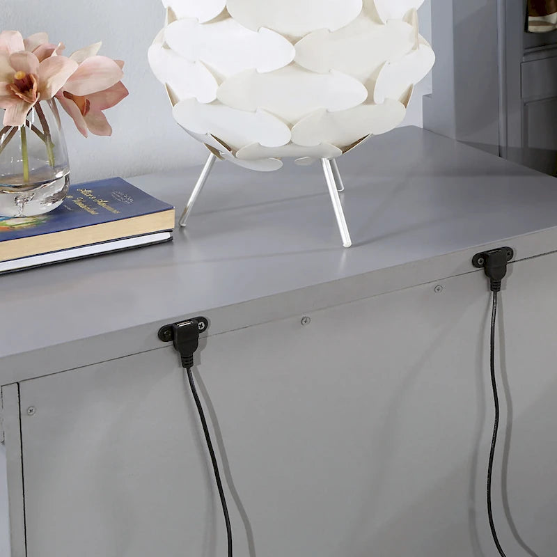 Saer Transitional Grey Wood 3-Drawer Nightstand by Furniture of America