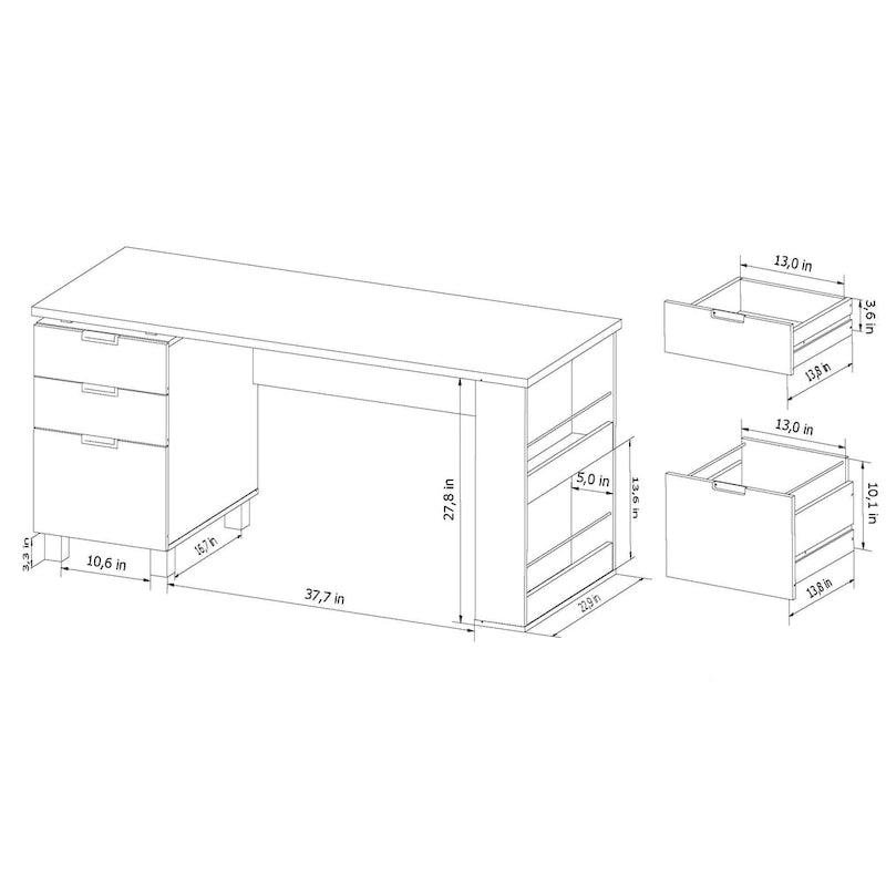 Morr Modern Espresso 59-inch Wood 2-Drawer Computer Desk by Furniture of America