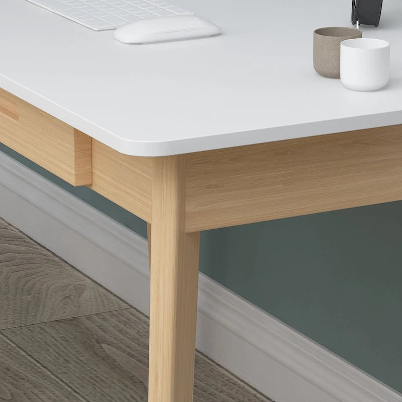 Kerrogee 47.2 Wood Computer Desk with 2 Drawers - 4 Colors