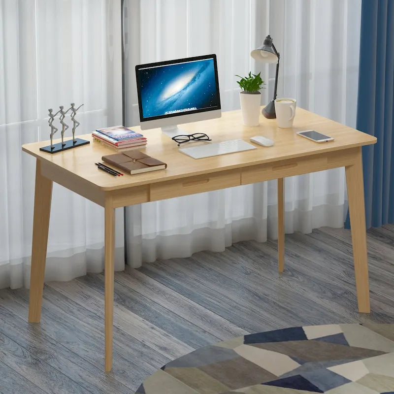 Kerrogee 47.2 Wood Computer Desk with 2 Drawers - 4 Colors