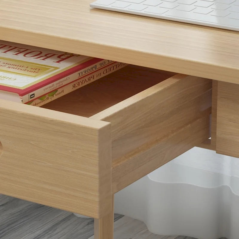 Kerrogee 47.2 Wood Computer Desk with 2 Drawers - 4 Colors