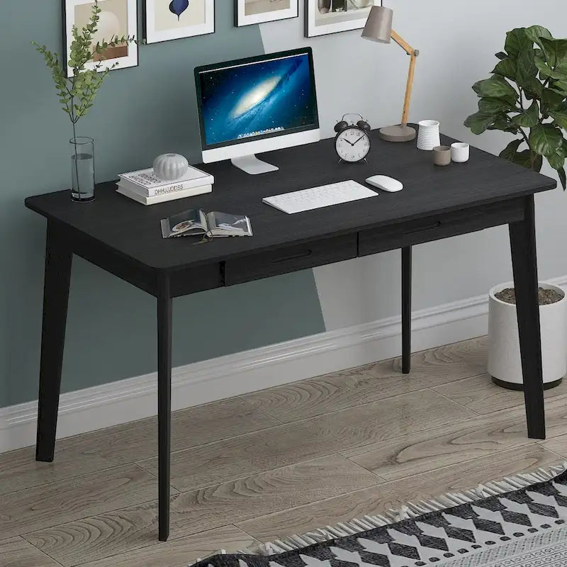 Kerrogee 47.2 Wood Computer Desk with 2 Drawers - 4 Colors