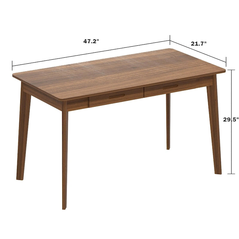 Kerrogee 47.2 Wood Computer Desk with 2 Drawers - 4 Colors
