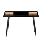 Carson Carrington Creggan Mid-Century Modern Black Metal & Wood Office Desk