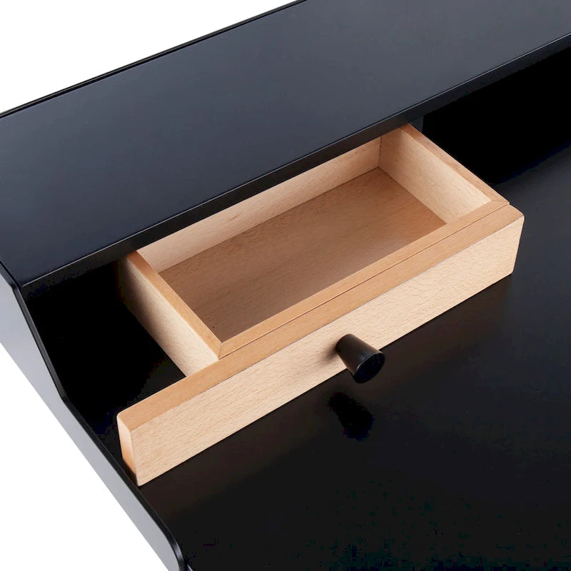 Carson Carrington Creggan Mid-Century Modern Black Metal & Wood Office Desk