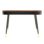 Carson Carrington Creggan Mid-Century Modern Black Metal & Wood Office Desk