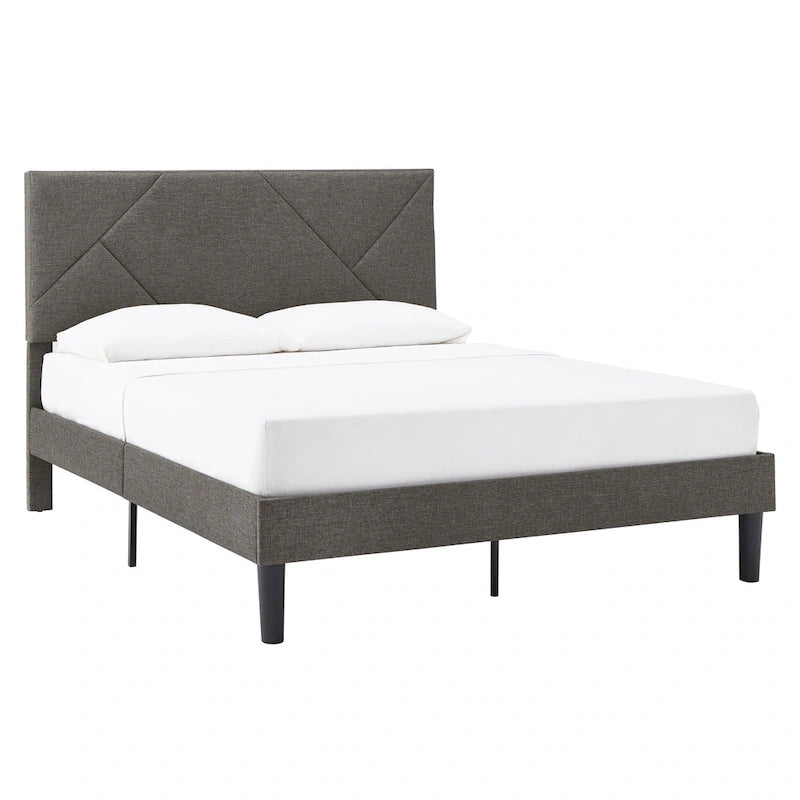Allenspark Upholstered Platform Bed with Geometric Headboard by iNSPIRE Q Classic