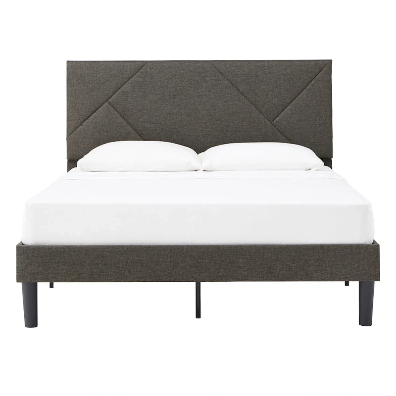 Allenspark Upholstered Platform Bed with Geometric Headboard by iNSPIRE Q Classic