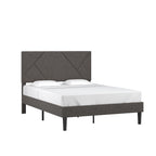 Allenspark Upholstered Platform Bed with Geometric Headboard by iNSPIRE Q Classic