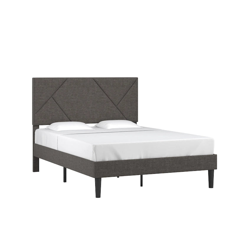 Allenspark Upholstered Platform Bed with Geometric Headboard by iNSPIRE Q Classic
