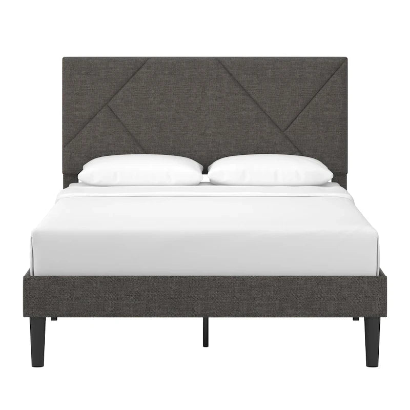 Allenspark Upholstered Platform Bed with Geometric Headboard by iNSPIRE Q Classic