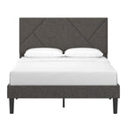 Allenspark Upholstered Platform Bed with Geometric Headboard by iNSPIRE Q Classic