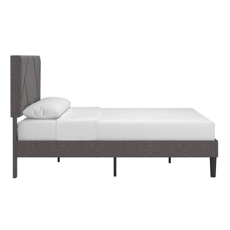 Allenspark Upholstered Platform Bed with Geometric Headboard by iNSPIRE Q Classic
