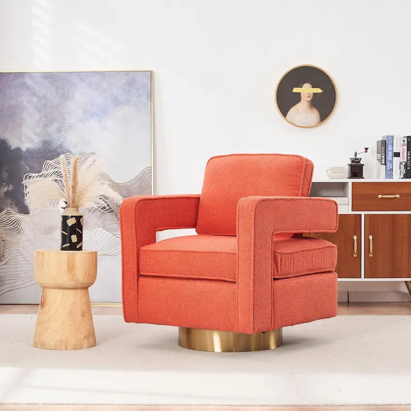 Swivel Barrel Chair for Living Room