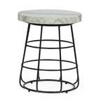 Woodbine Modern Handcrafted Marble Side Table by Christopher Knight Home - 18.00 L x 18.00 W x 22.00 H