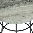 Woodbine Modern Handcrafted Marble Side Table by Christopher Knight Home - 18.00 L x 18.00 W x 22.00 H