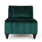 Rubie Modern Glam Tufted Velvet Chaise Lounge by Christopher Knight Home
