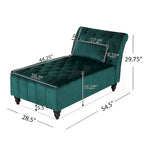 Rubie Modern Glam Tufted Velvet Chaise Lounge by Christopher Knight Home