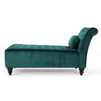 Rubie Modern Glam Tufted Velvet Chaise Lounge by Christopher Knight Home