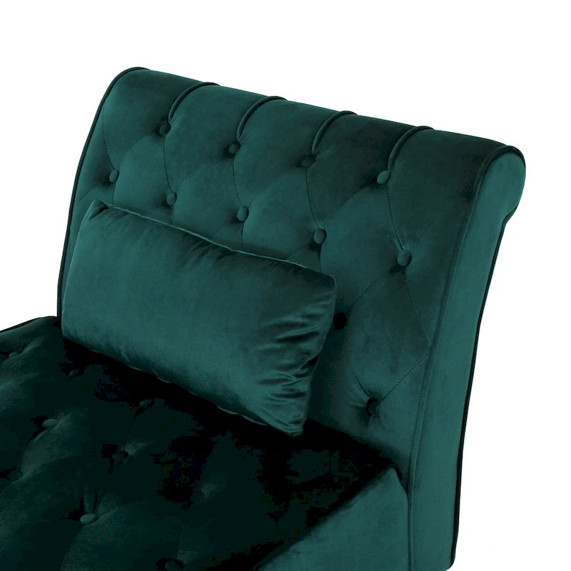 Rubie Modern Glam Tufted Velvet Chaise Lounge by Christopher Knight Home