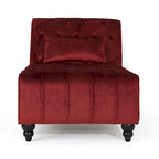 Rubie Modern Glam Tufted Velvet Chaise Lounge by Christopher Knight Home